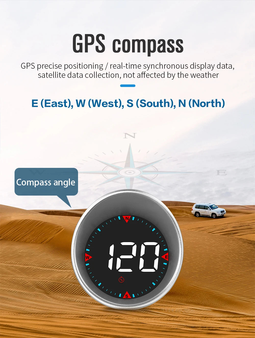 G5 GPS Car Head Up Display Auto Hud Smart System Tachometer Digital Speed Mileage Meter For All Car Universal Compass Projector