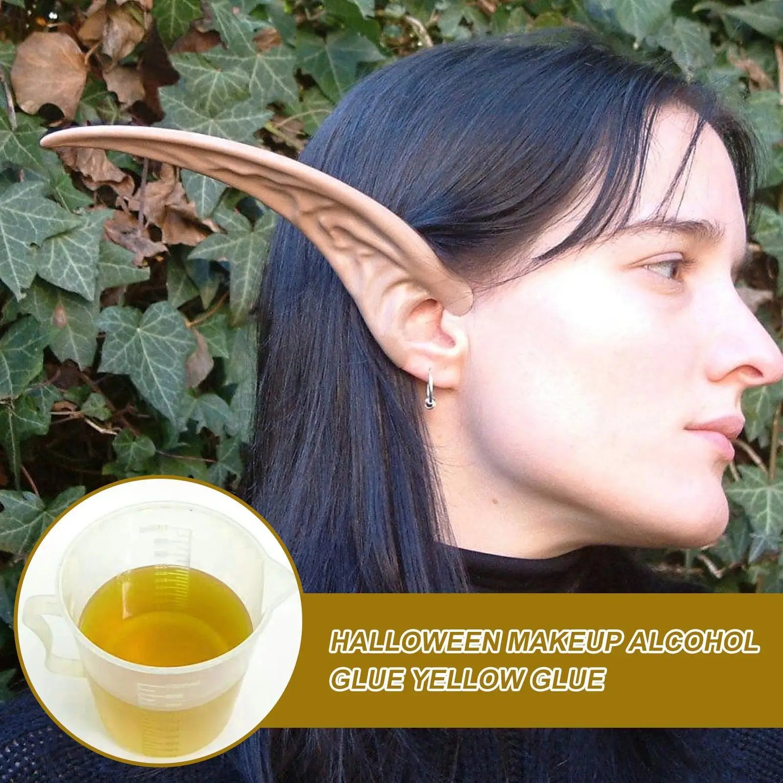 Halloween Makeup Glue Special Effect Makeup,Face Body Paint, Makeup Spirit Gum, English Version 15ml (transparent Bottle)