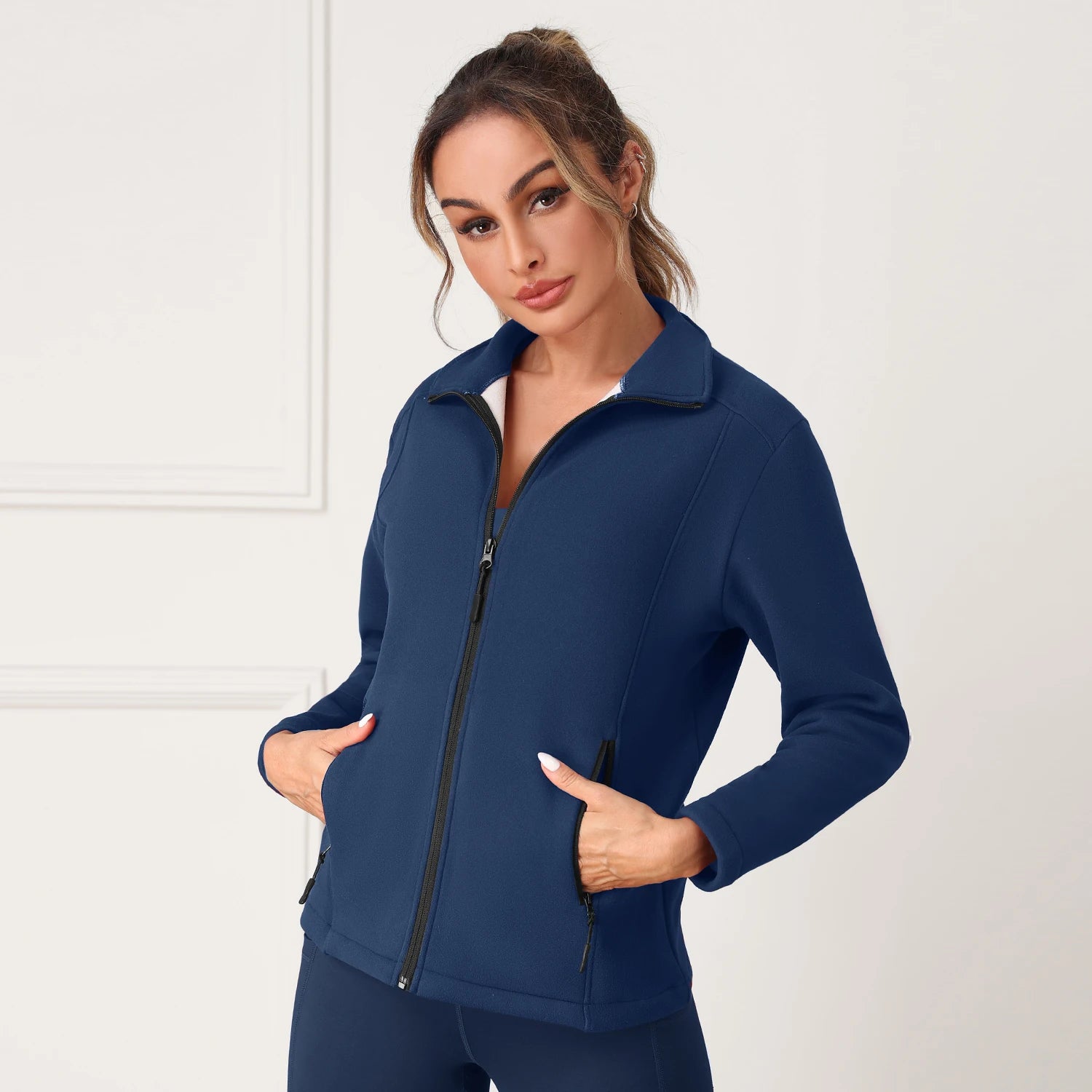 Women Sport Jacket Long Sleeve Shirt Workout Coat Gym Training Clothing Yoga Sportswear