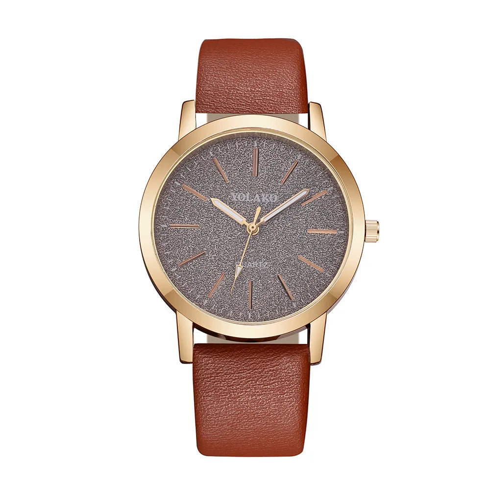 Women'S Fashion Quartz Simple Wristwatch Circular Dial Simple Scale Minimalist Elegant Ladies Watches Ladies Watch Gift