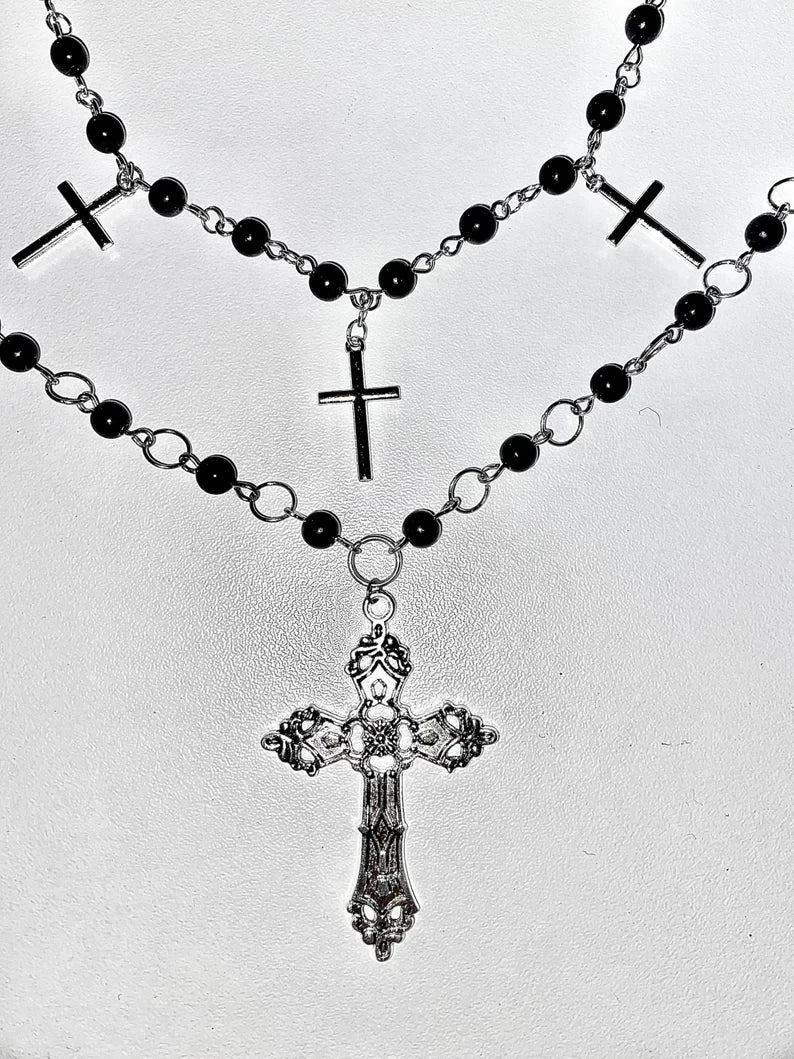 Goth jewellery necklace inspired manga grunge jewellery emo gothic edgy y2k