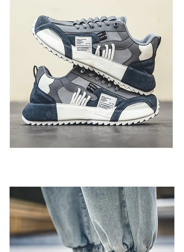 Shoes for Men Casual Sports Trend Designed Personality Elastic Band Vulcanized Shoes Men Sneakers Comfortable Breathable Shoes