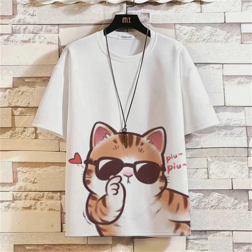 Cartoon Men's T-Shirt Casual Fashion 3d Print Short Sleeved Summer T-Shirt For Men Clothing Street Breathable T Shirt Top Tee