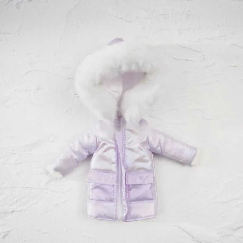 Fashion Winter Coat Outfits Long Style DIY Accessories Thick Down Jackets Handmade for blythe Dolls For ob24 ob22 Dolls/
