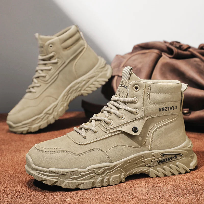 2025 New Autumn Winter Shoes for Men Outdoor Non-slip Wear-resistant Short Boots Fashion Comfort Casual Men's Shoes Botas Hombre