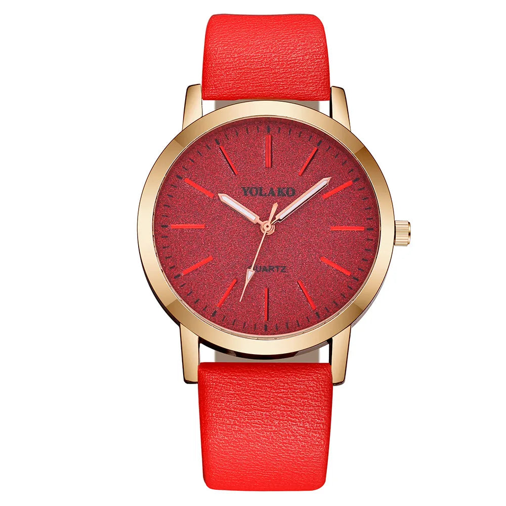Women'S Fashion Quartz Simple Wristwatch Circular Dial Simple Scale Minimalist Elegant Ladies Watches Ladies Watch Gift