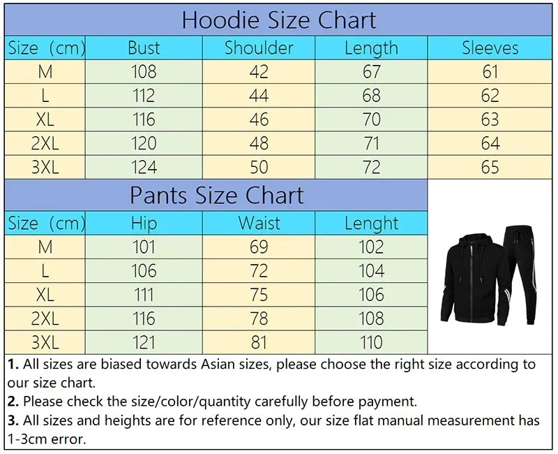 Men's Tracksuit Daily Fashion Autumn Winter Casual Quality Pullover Single Zipper Men Sweatshirts Hoodies Pants Sports Outdoor