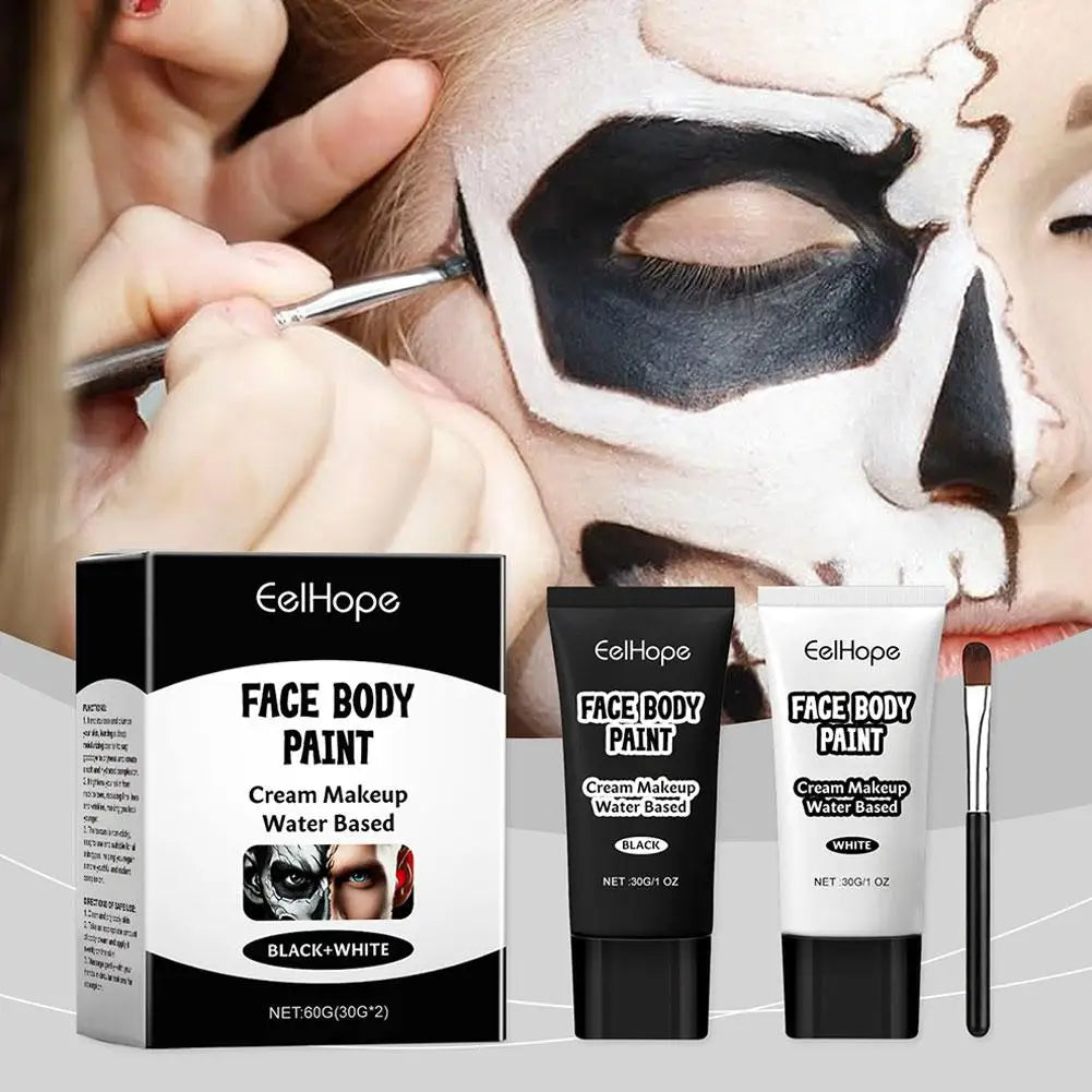 White Makeup Foundation Cream Concealer Halloween Cosplay Make-Up Lasting Cream Cosmetics Halloween Face Long Face White