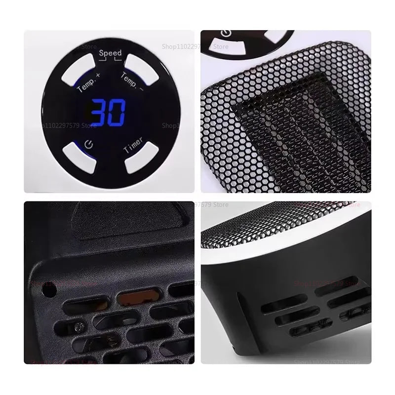 2025 Portable Wall Mounted Electric Heater: Winter home/living room use, fast warm air, compact & convenient heating appliance.