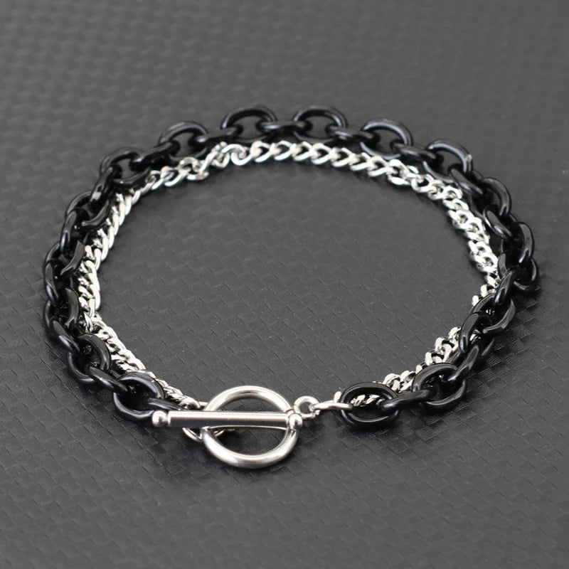 Fashion Motorcycle Equipment Accessories Bracelet For Men Stainless Steel Cuban Chain Braslet Outdoor Sports Cycling Hand Joias
