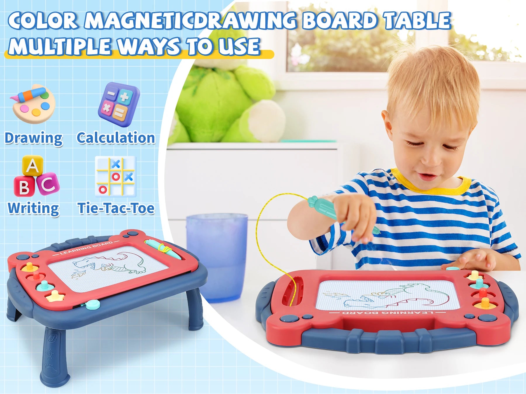 Kid Magnetic drawing board toys toddler graffiti board infant writing board suitable for boys and girls birthday Christmas gifts