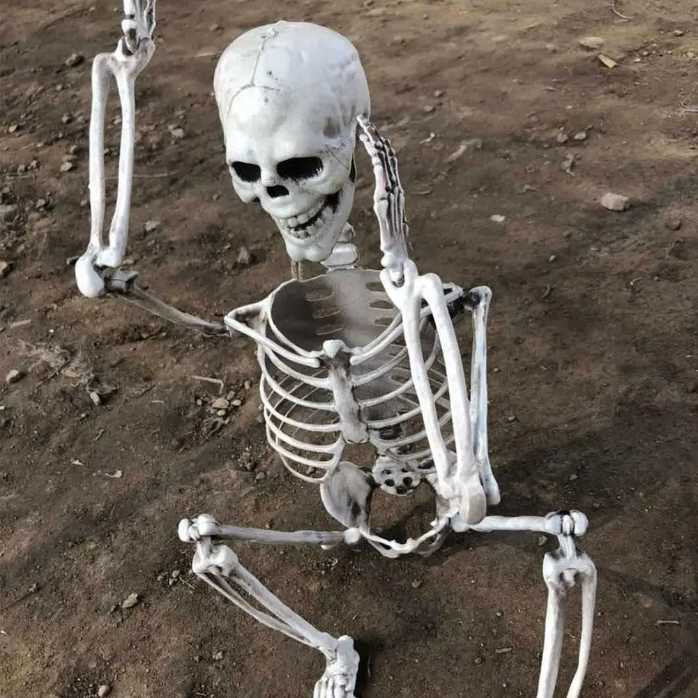 Halloween Human Skeleton Hanging Props Home Evil Party Decoration Horror Scary Movable Big Skull Decorations