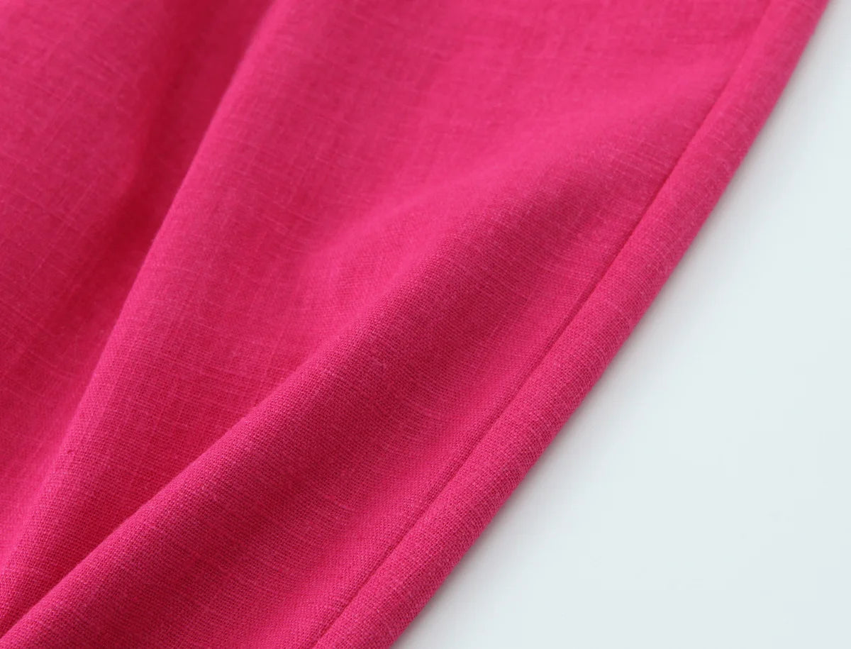 2025 Women's Autumn New Suit Jacket Round Neck Single Breasted Skirt Design High Waist Commuting Temperament Long Pants Set