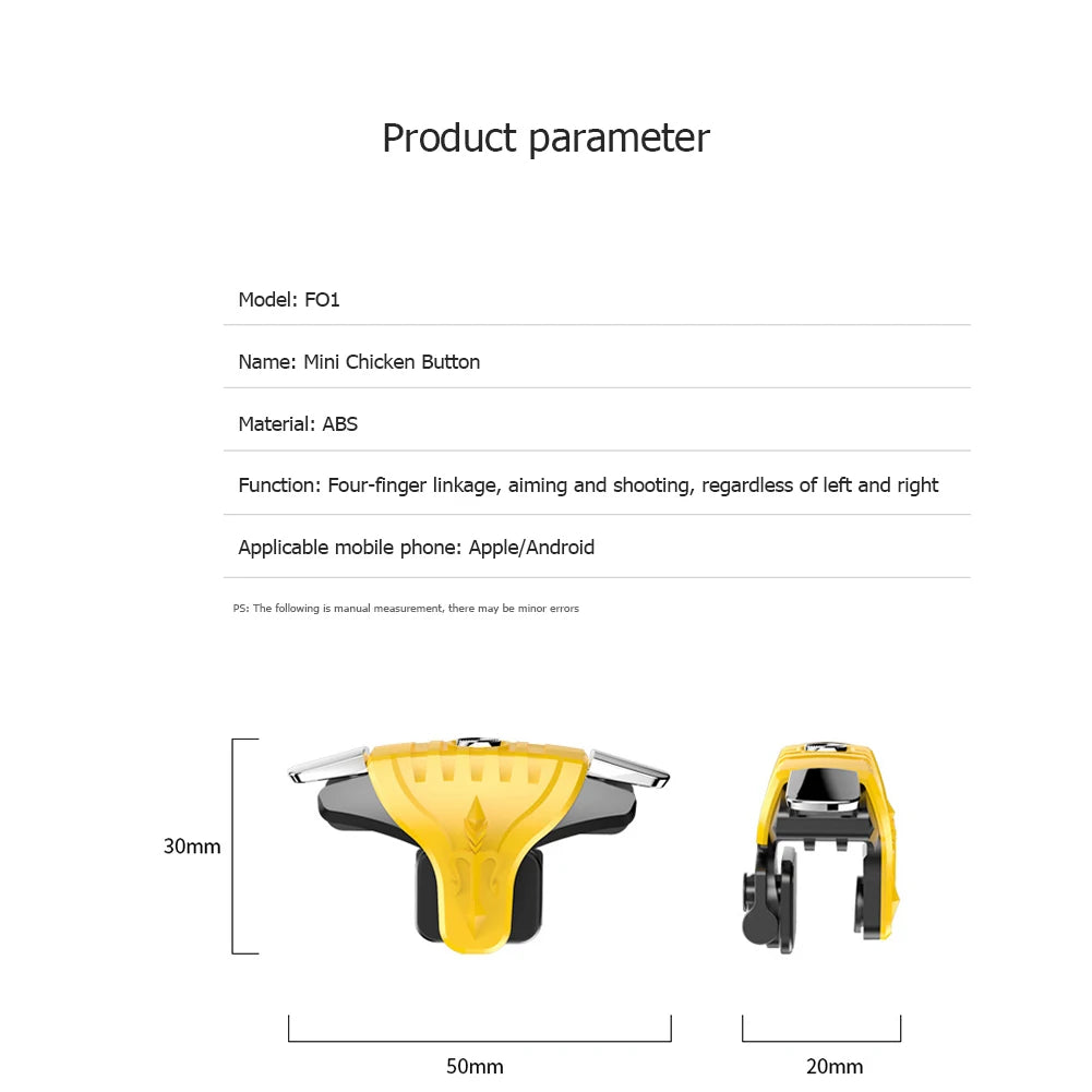 Electronic Machine Game Parts F01 1 Pair Plastic PUBG Mobile Trigger Phone Gamepad Controller Gaming Shooter