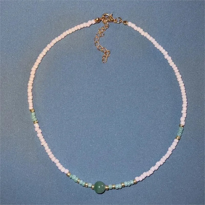 Elegant Boho-Chic Handcrafted Beaded Pendant Necklace for Women Party Occasions Jewelry Accessories Gifts