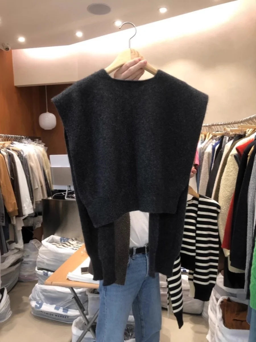 Autumnal Knitted Red awl Versatile Long Sve Top Warm Faionable Outerwear for Women Winter Season  Color Youth Fas...