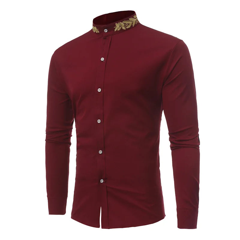 2025 Men's Summer Casual Long Sleeve Shirts Slim Fit Turn Down Collar Shirts Formal Office Business Shirts for Men Tops Big Size