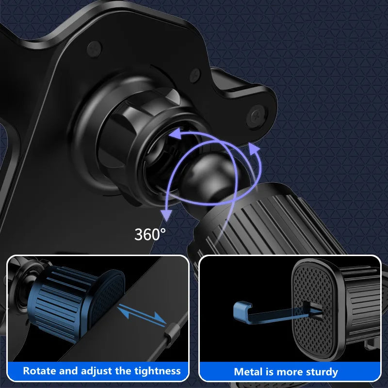 Gravity Car Phone Holder for 4.7-7 inch Mobile Phone Car Air Vent Phone Mount Universal Shockproof GPS Clip Smartphone Stand