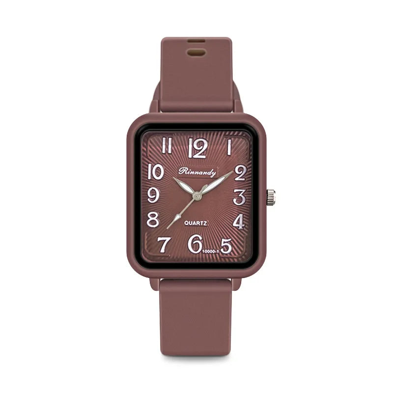 Watches for Women Rectangle Digital Watch Simple Women Quartz Wrist Watch Silicone Strap Lady Clock Relogio Feminino Reloj Mujer