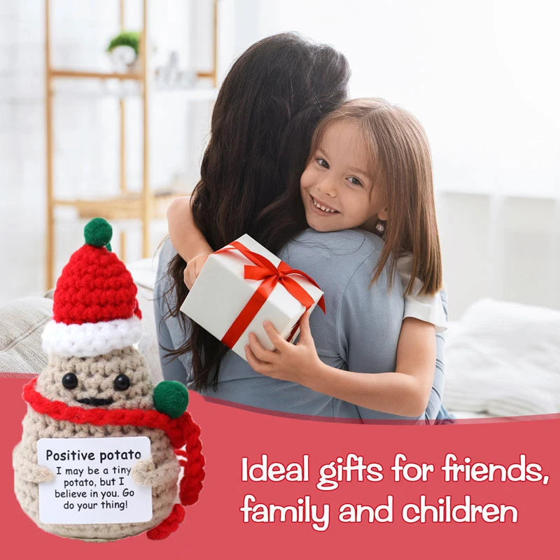 Christmas Ornaments Crochet Home Room Decoration Handmade Emotional Support Knitted Potato Home Decor Christmas Party Gift