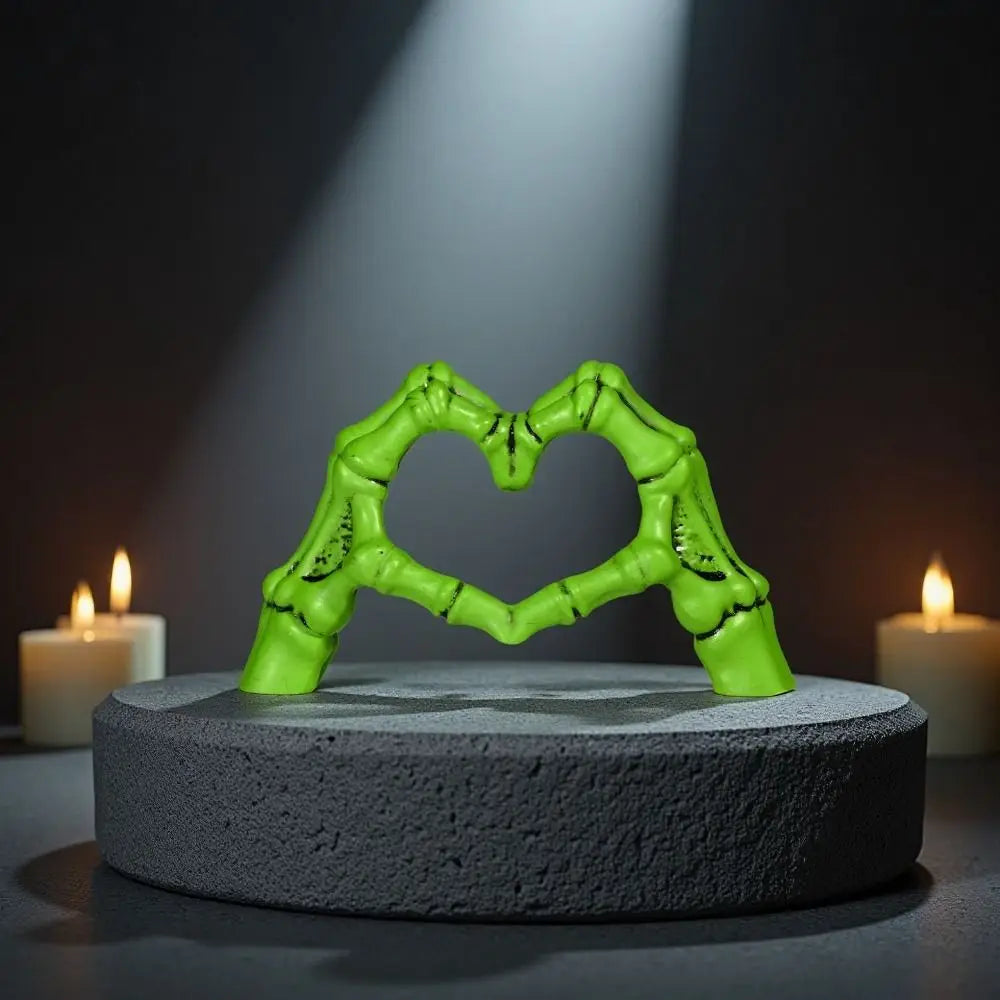 Halloween Themed Halloween Heart Hands Sculpture Handicraft Ornaments Abstract Skeleton Statue Collectible Display