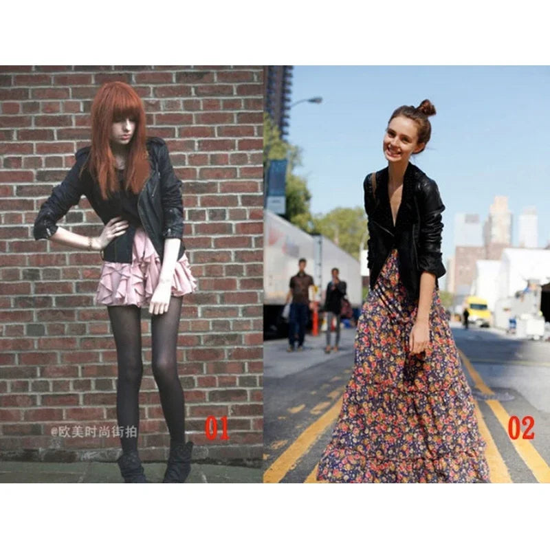 Women Faux Leather Jackets 2025 Autumn Slim Cool Lady Basic Jacket Black Coats Sweet Female Zipper Jacket Coat Outwear Plus Size