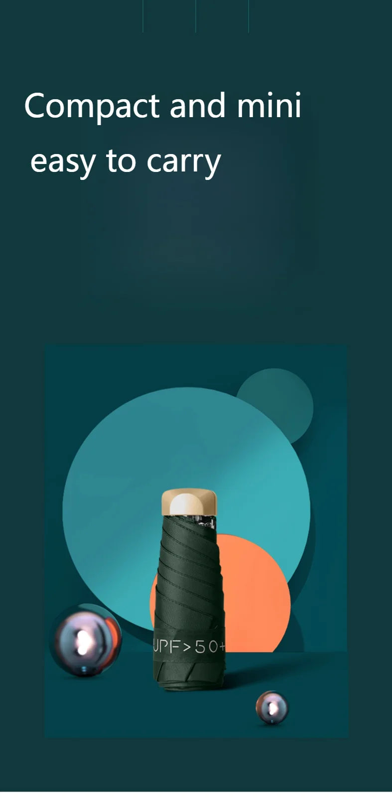 Outdoor Mini Sun Umbrella UV Protection Ultralight Folding Five-fold Umbrella Sunshade Umbrella