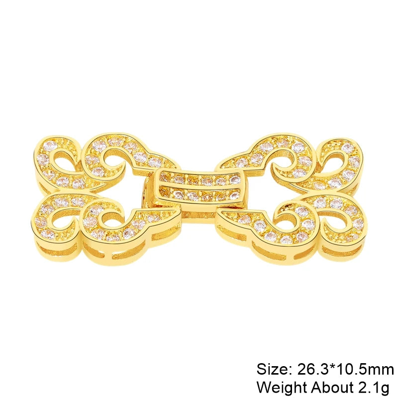 Juya 18K Gold Silver Plated Wedding Decorations Connect Fastener Closure Clasps Accessories For DIY Beads Pearls Jewelry Making