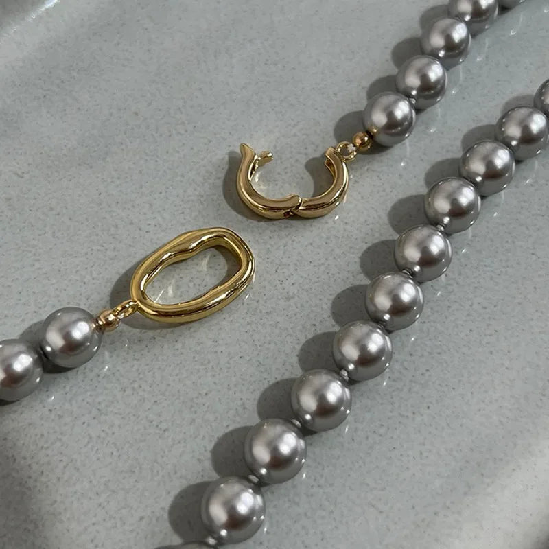 Modern Jewelry Elegant Temperament One Layer Bead Necklace For Women Female Gift Simply Design Accessories 2025 Trend New