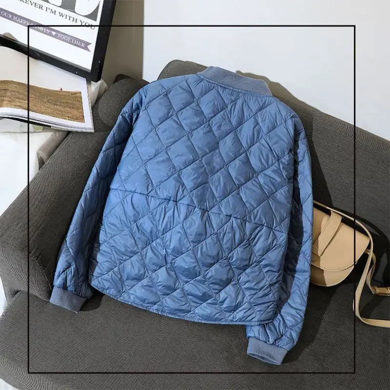 Woman Jacket Parkas Coat Women's Cotton Jacket Short Light Feather Loose Baseball Velvet Jacket Fall Winter Coat Veste Femme