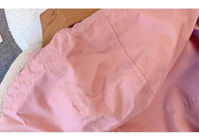 Women's Jacket Fashion Hooded Windbreaker New Spring Autumn Female Casual Short Coat Outwear Pink Green White Female Outerwear