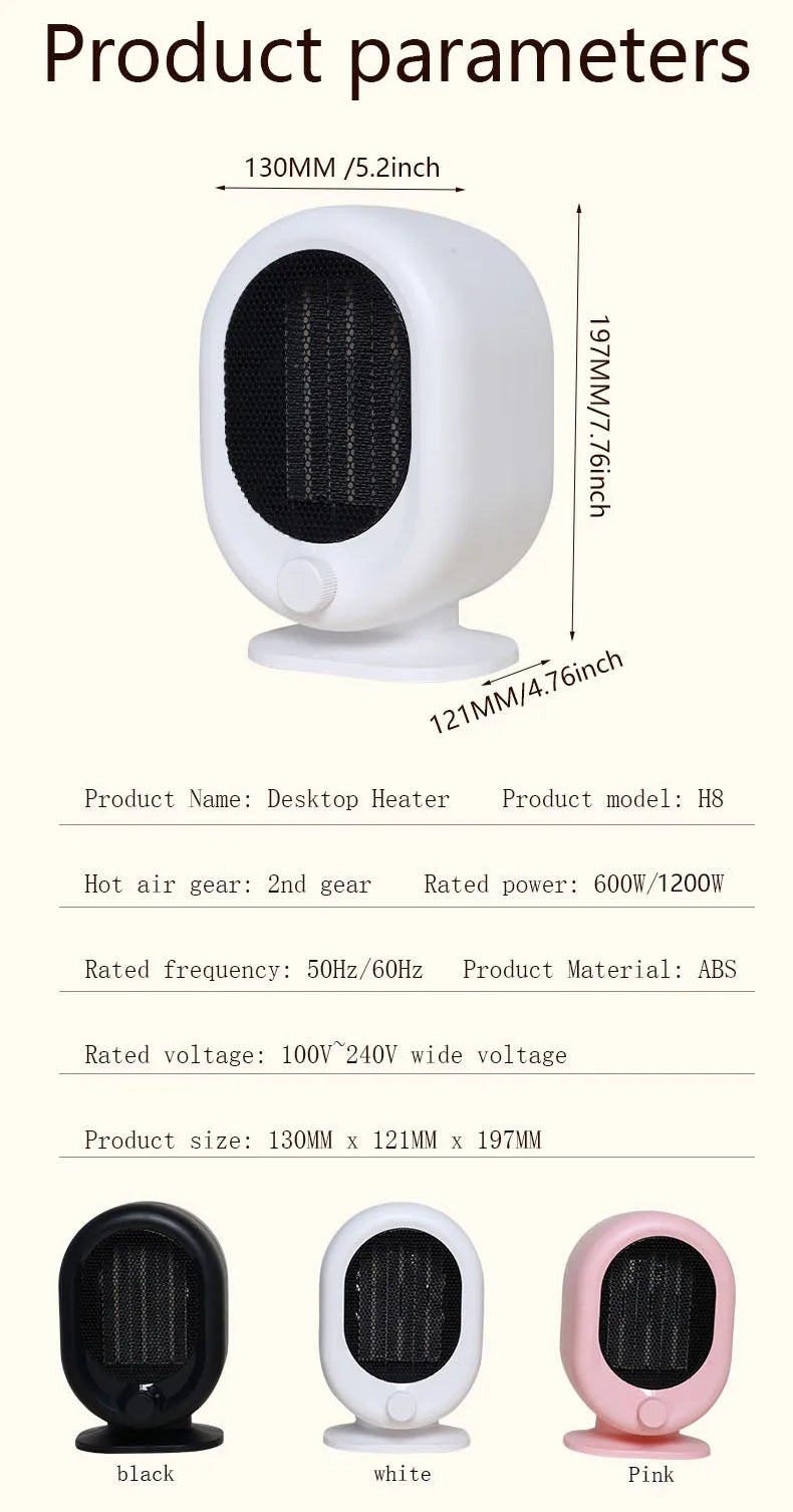 Desktop heater small household portable heater dual-purpose quick heating electric for both cooling and heating