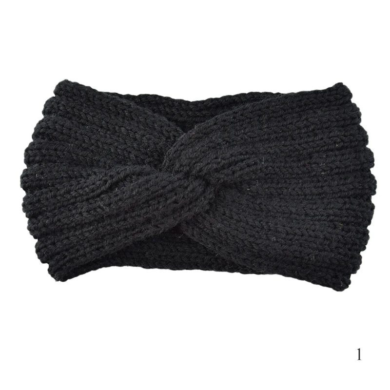 Winter Warm Cross Knot Headbands For Women knitting Elastic Hair Bands Turban Woolen Warm Crochet Headband Hair Accessories