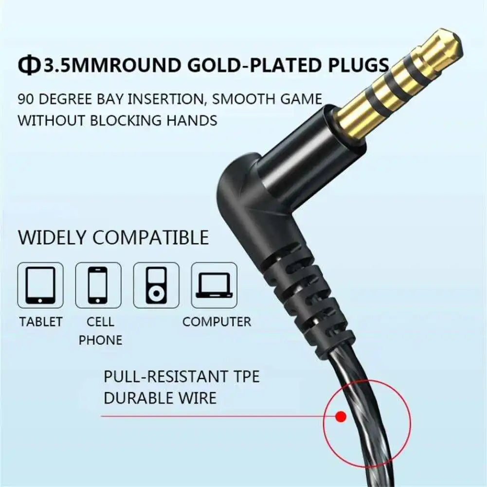 In-Ear Headphones with Volume Control, HiFi Sound Quality Sports Earbuds, Closed-Back Headphones with Condenser Microphone