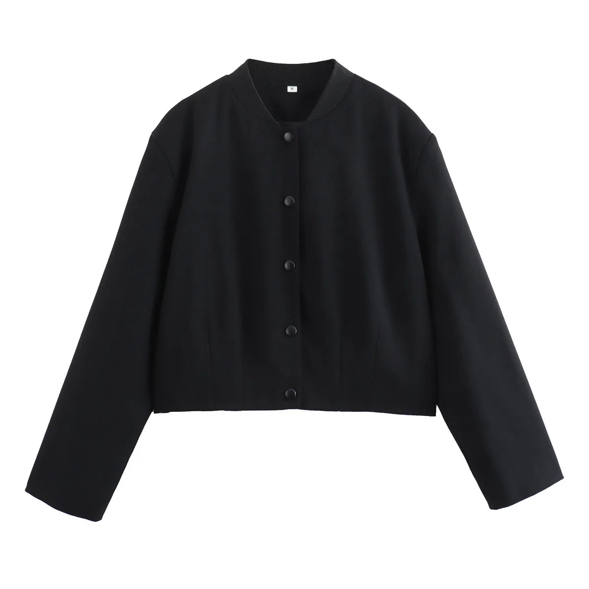 Ladies Short Vintage Autumn Winter Jacket Woman Coat Bomber Cropped Women Jackets Long Sleeve With Buttons Lady Outwear Female