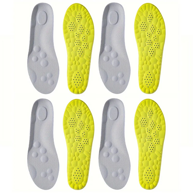 1Pair/2Pairs/4Pairs High Elasticity Latex Sport Insoles Soft Shoe Pads Arch Support Orthotic Insoles Breathable Deodorant Insole
