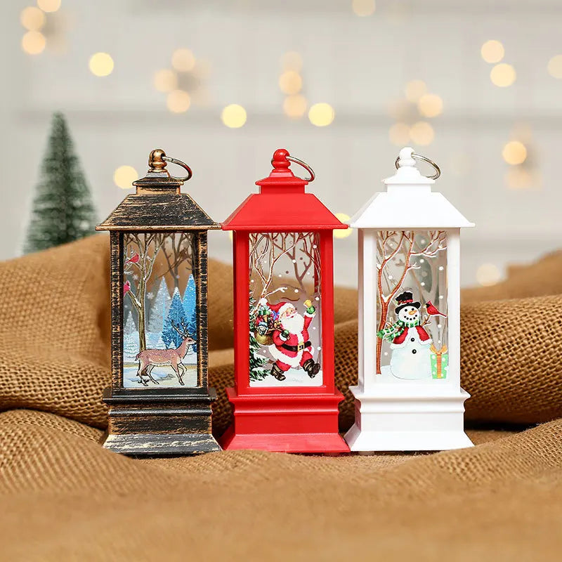 Christmas theme,night light,Christmas wind lamp,candelabra lamp,old man snowman decorations,table decorations,Christmas