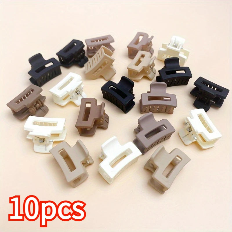 Korean Mixed Hair Mini Small Grab Clip Matte Milk Coffee Color Girl Bangs Cute Hairpin Small Grab Clip Side Hair Clip Hair Acces