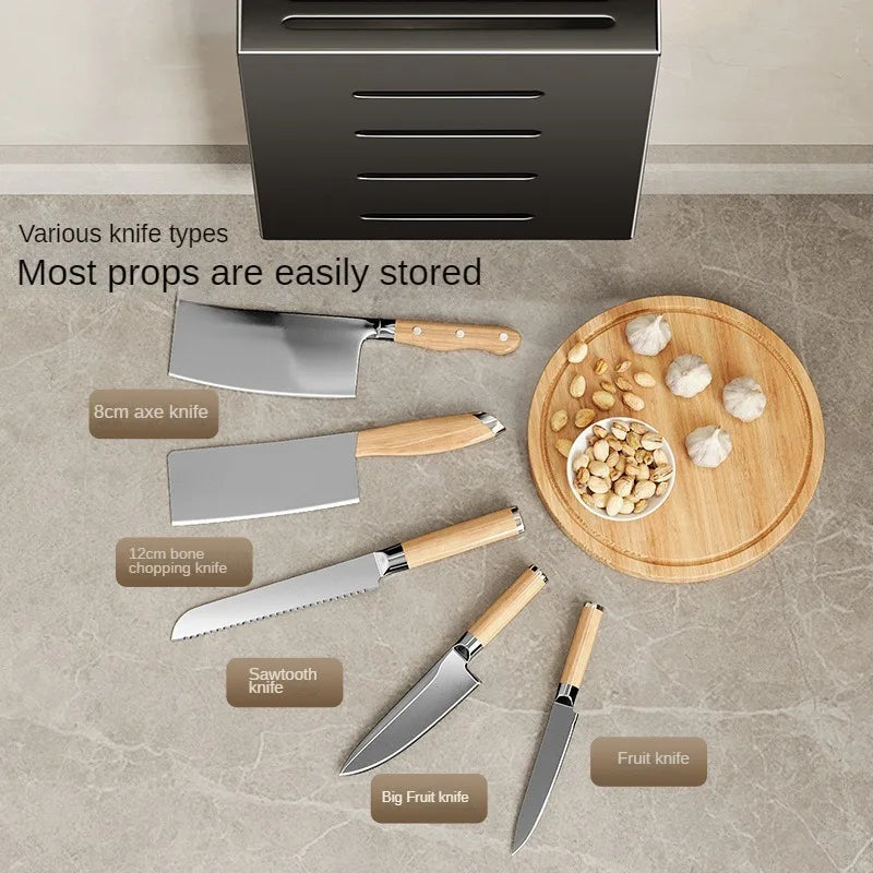 Kitchen knife holder, knife rack, non-perforation, wall-mounted storage box, kitchen organizer  kitchen items