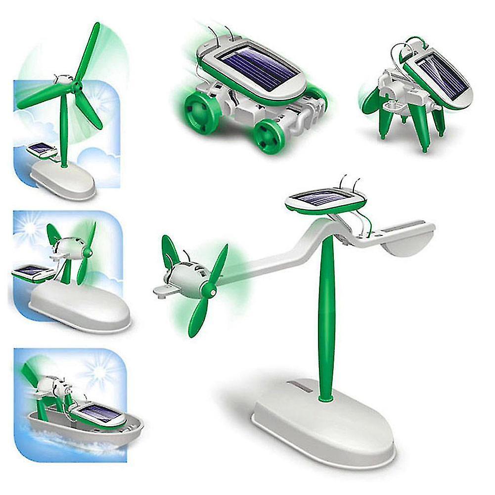 New Toys DIY 6 IN 1 Solar Powered Diy Robotic Kit  Educational   Electric Car Boys Gift  Toy for Kids  Educational Toys