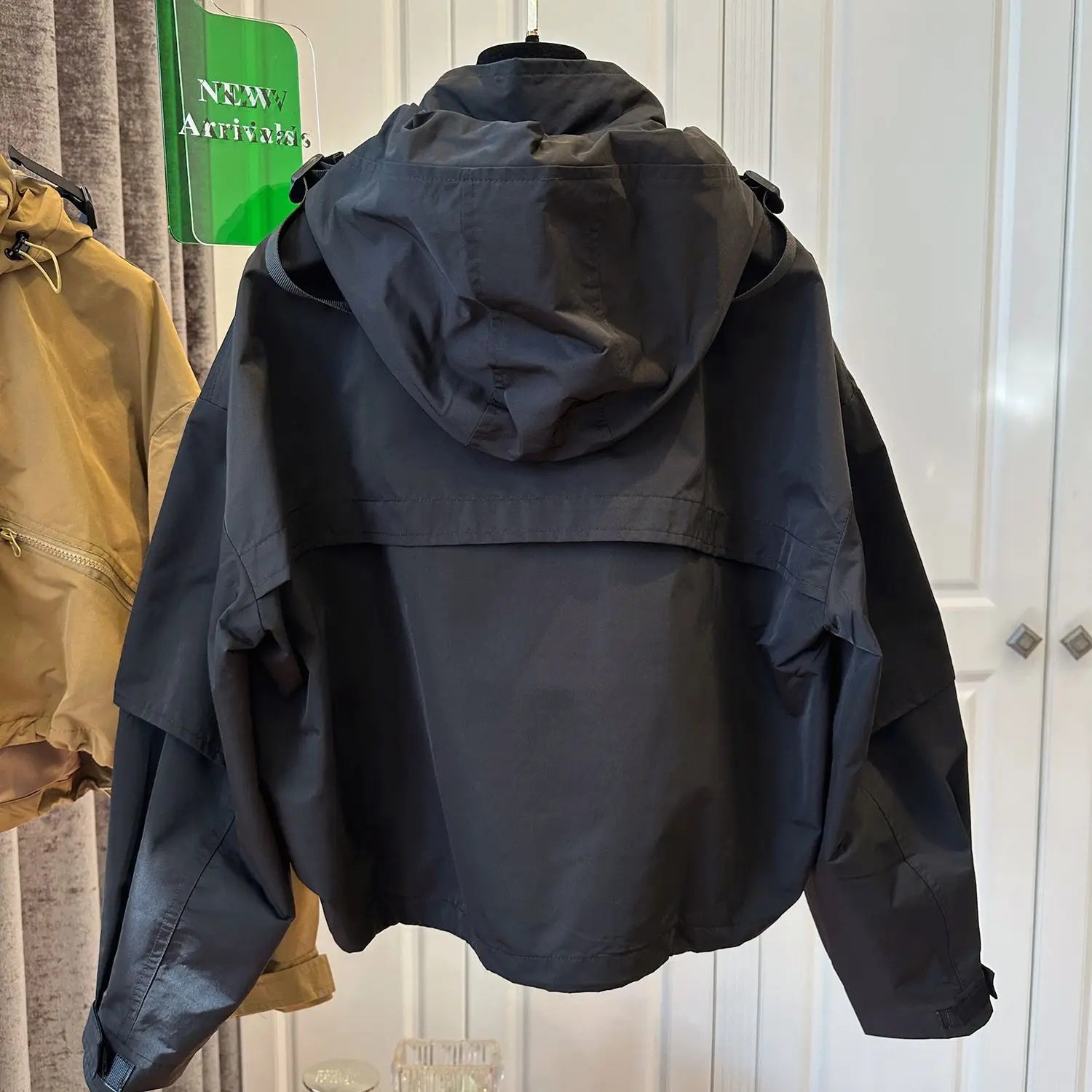 Solid Color Hooded Jacket For Women 2025 Winter New Fashion Windbreaker Short Jacket