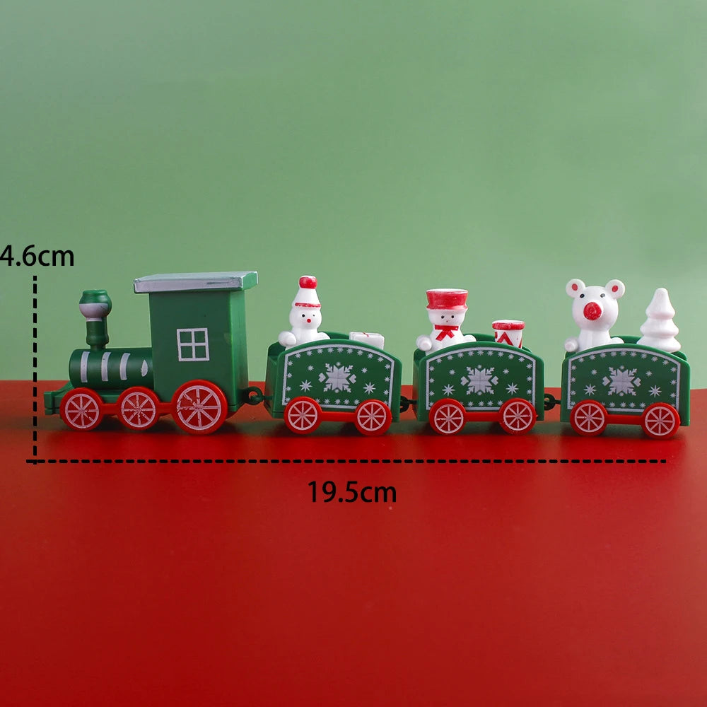 Merry Christmas Train Ornament Christmas Decoration for Home 2024 New Year Decoration 2023 Xmas Cake Decor Festoon Navidad Party