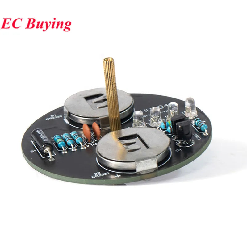 Diy Electronic Kit Desktop LED Gyro Spinning Top Welding Kit Rotating Lantern Inline Components Diy Electronic Sodering Project