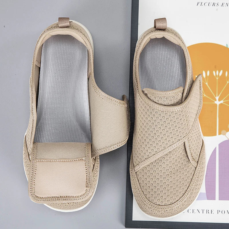 Open Shoes for Elderly Adjustable Diabetic Shoes Swollen Foot Fat Wide Hallux Valgus Bunion Orthopedics Thumb Eversion Men Women