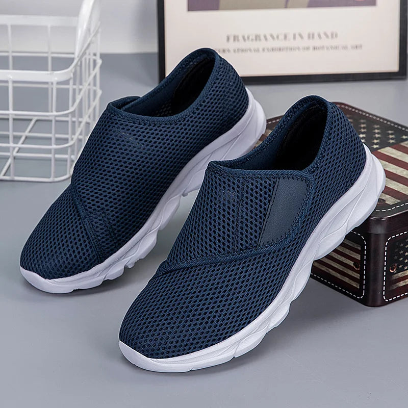 Sneakers Men Orthopedics Wide Feet Swollen Walking Casual Shoes Thumb Eversion Adjusting Soft Comfortable Light Man Shoes Black