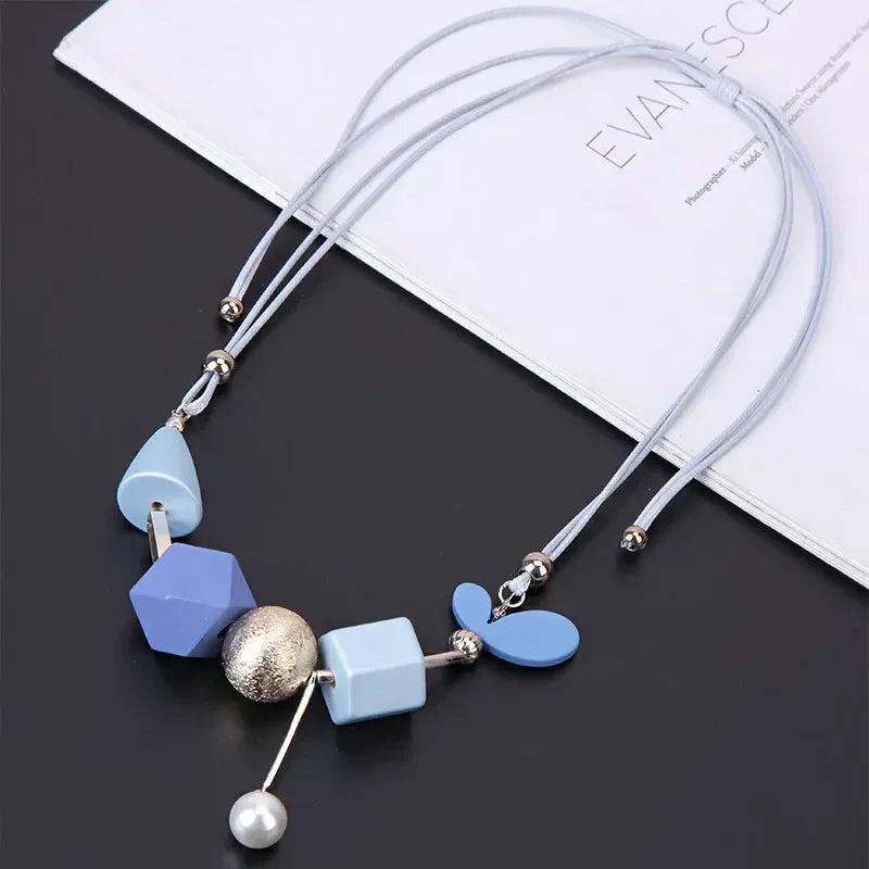Women's Necklace Bohemian Geometric Round Vintage Tassel Long Sweater Chain Necklaces Fashion Women Jewelry Accessories