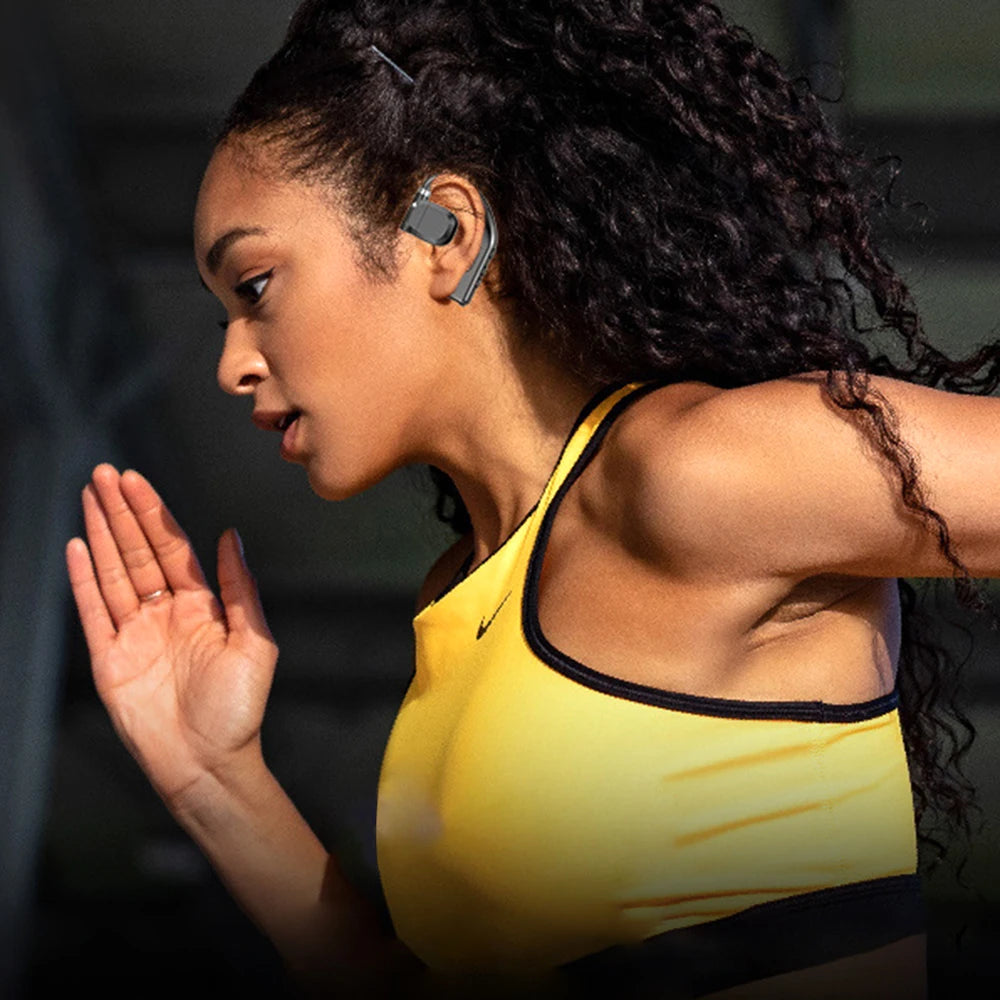 LED Single Earphones Long Standby Business Headphones Waterproof Mono Headset Outdoor Call Bluetooth 5.3 Wireless Earbuds