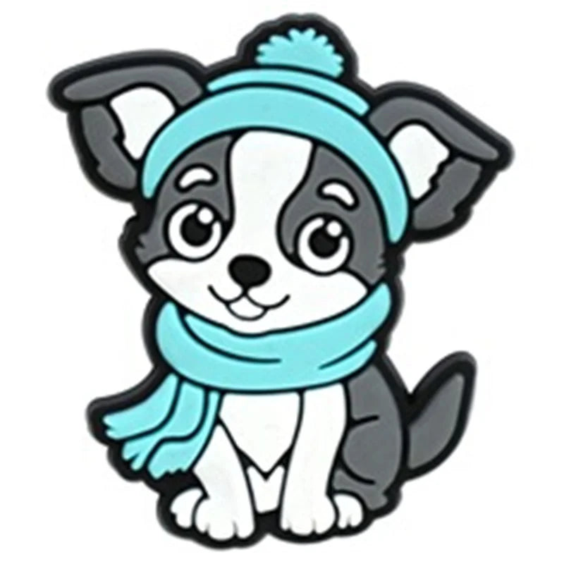 22Pcs Winter Ice Snow Shoe Charms Decoration for  Pin Accessories Bracelet Wristband Women Party Gifts