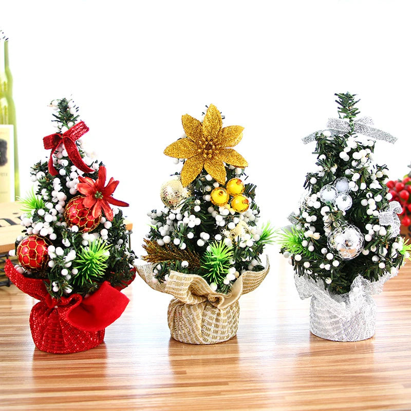 Christmas Tree Christmas Decoration 2024 Home Bedroom Desktop Ornaments Artificial Small Christmas Tree New Year Children Gift