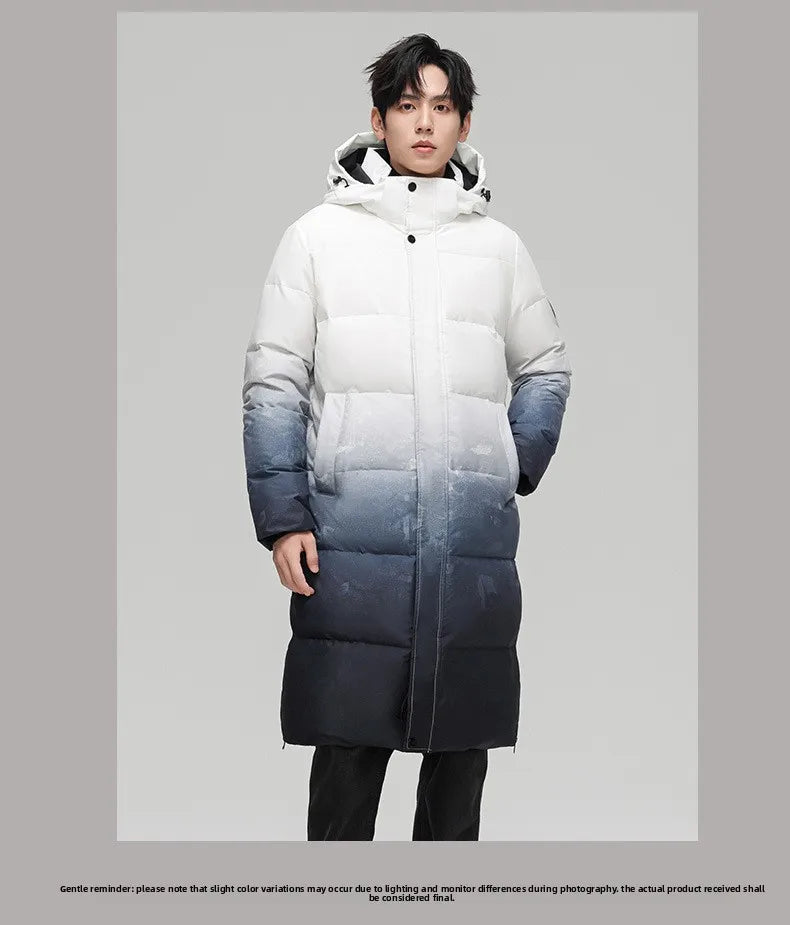 Canada Fashion Winter Jackets for Man Down Parka Coat Man White Goose Down Jacket Hooded Warm Thick Long Puffer Jacket HXY252
